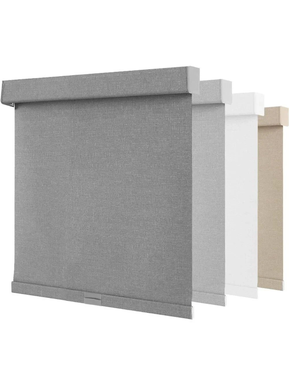 Cordless Blackout Roller Shade 58x72 Gray Thermal Insulated Window Blind